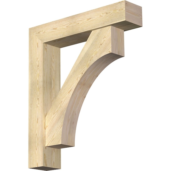 Ekena Millwork Westlake Block Rough Sawn Bracket w/ Offset Brace, Douglas Fir, 8"W x 38"D x 44"H BKT0806X38X44WTL05RDF - main